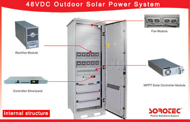 48VDC Telecom Solar Power Systems , Outdoor Telecom Rectifier System 50A Maximum Input